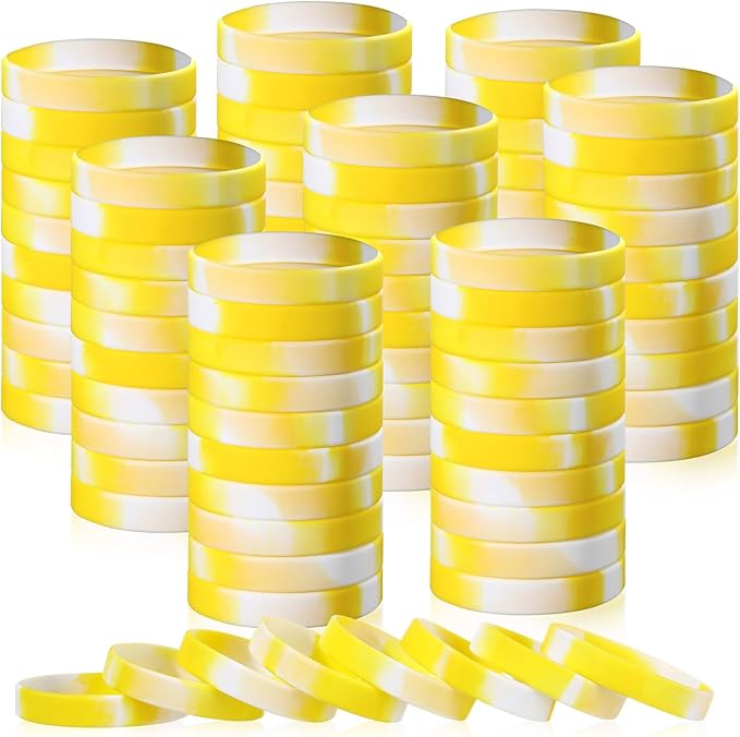 Liliful 100 Pcs Silicone Rubber Wristbands Rubber Wristband Bracelet Bands by Liliful