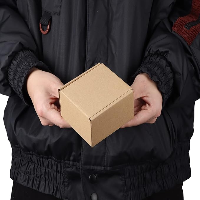 PHAREGE 4x4x2 inch Shipping Boxes Bulk 50 Pack Brown, Tab Lock Tuck Top Mailer - Image 4