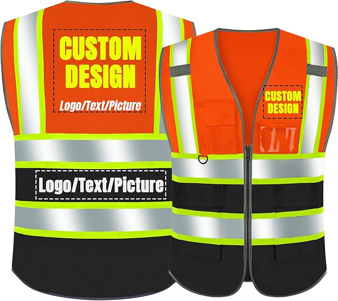BeautyWill Custom Logo Safety Vest Class2 High Visibility Reflective Vest by BeautyWill