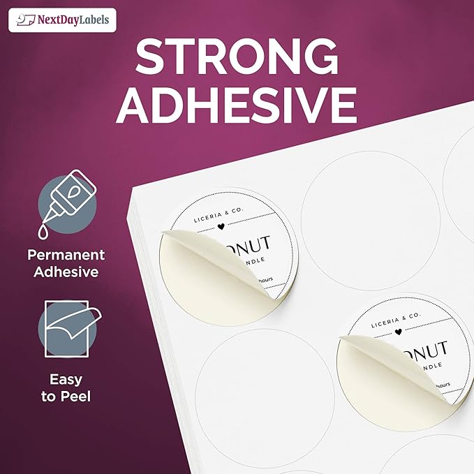 NextDayLabels - 2 Inch Round Sticker Labels - Image 7