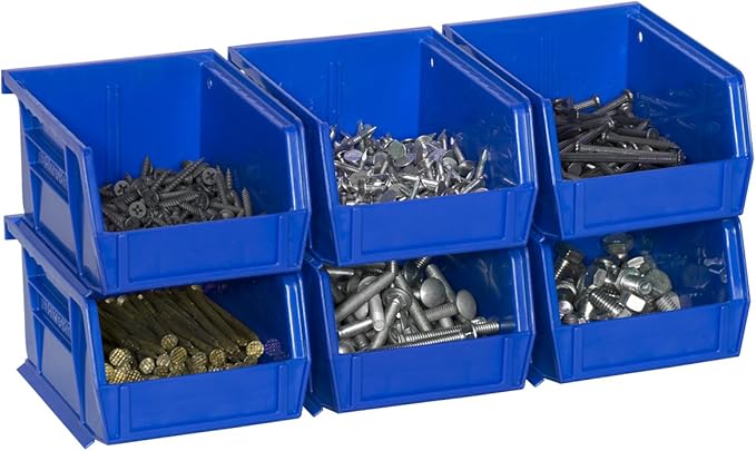 Akro-Mils Storage Bins 30210, Plastic | Stackable | Hanging Design | 5" x 4" x - Image 4
