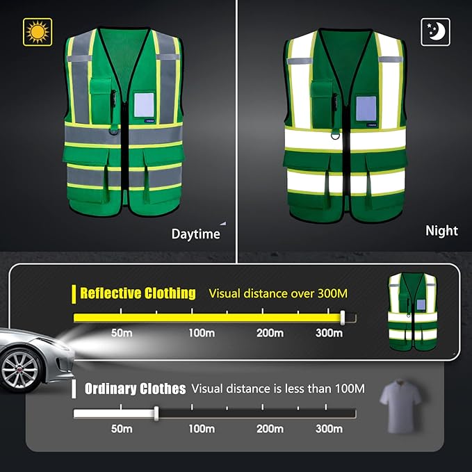 AYKRM Custom Logo Personalised Printed High Visibility Reflective 2 two tone - Image 4