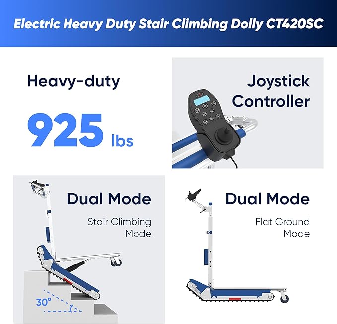 Electric Stair Climbing Dolly 925 lb Capacity Heavy Duty Stair Climbing Hand - Image 3