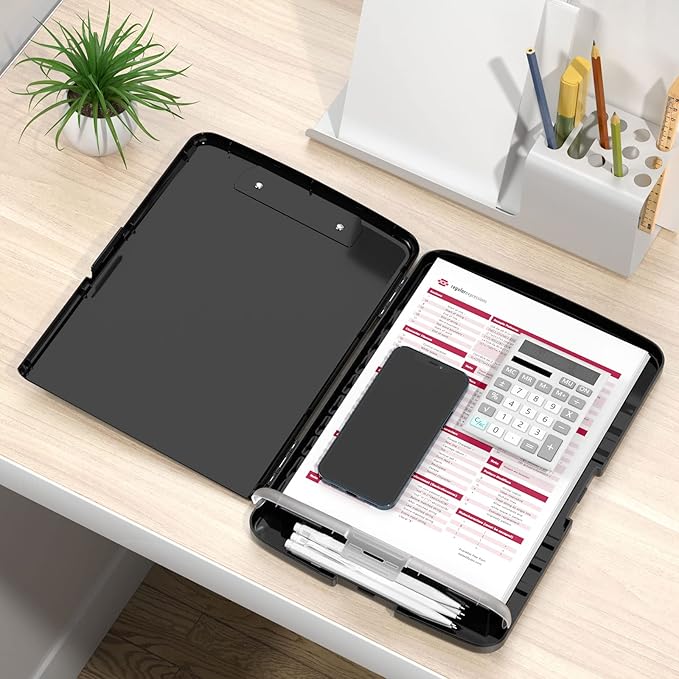 Rimilak Plastic Clipboard with Storage, 8.5 x 11 High Capacity Folio Nursing - Image 7