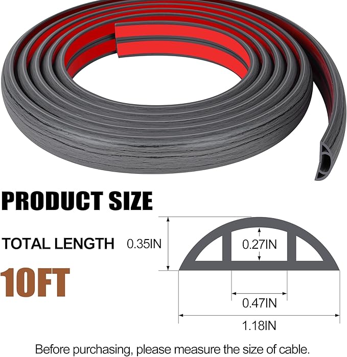 MYFAMIREA 10FT Floor Cord Cover - Image 2