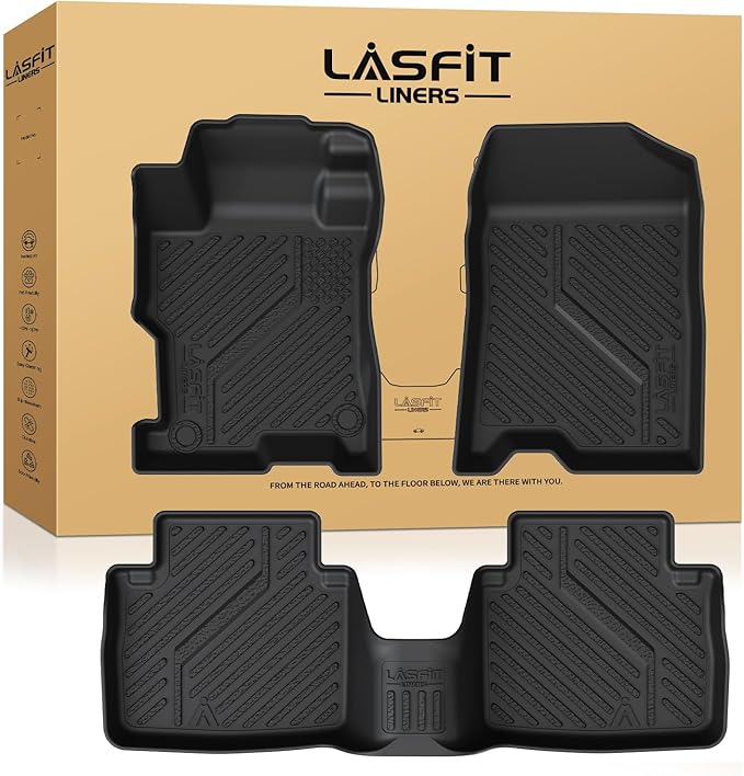 LASFIT Floor Mats for Honda Accord Sedan 2012 2011 2010 2009 2008, All Weather by LASFIT