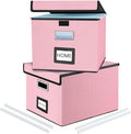 Huolewa Collapsible File Storage Organizer Boxes by Huolewa
