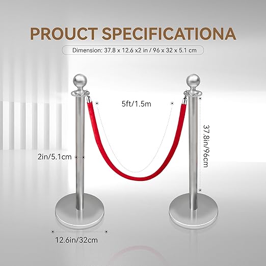 Stainless Steel Stanchions - Image 2