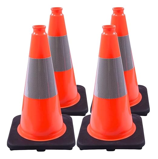 BESEA 18" inch Traffic Cones Orange Safety Cones by BeSea