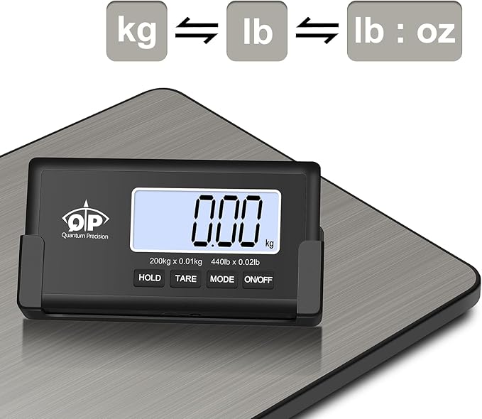 QP Shipping Scale, 440 lb/0.35 oz High Accuracy Digital Postal Scale, Postage - Image 4