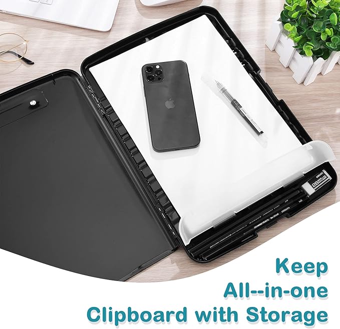 Epakh 4 Pcs Clipboard with Storage Plastic Nursing Clipboard with Pen Holder - Image 7