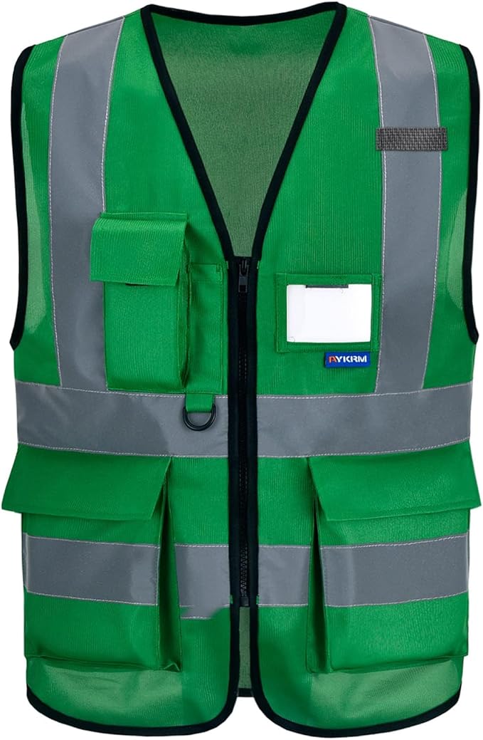 3xl green safety vests reflective by A-SAFETY