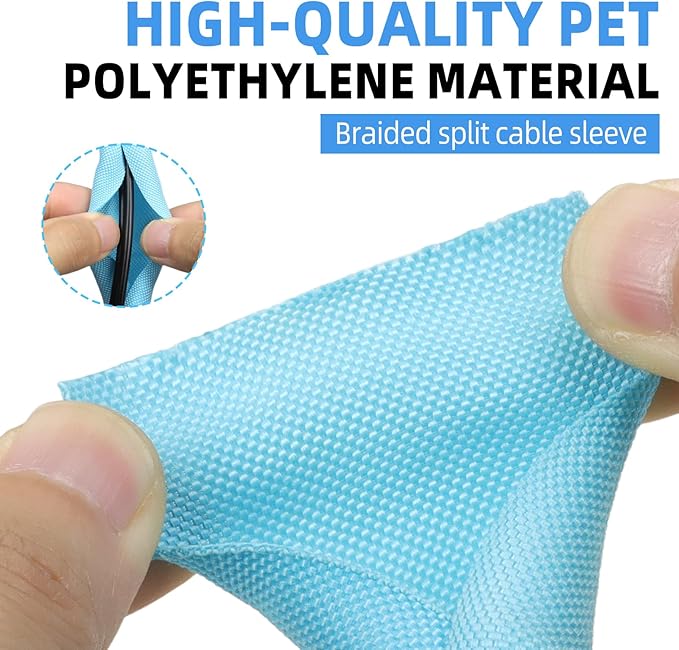 Automotive Wire Loom Tubing, Split Braided Cord Protectors from Pets No Chew - Image 3