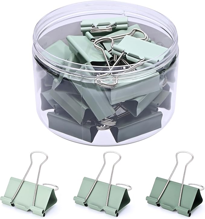 Temiary Aesthetic Binder Clips, Binding Paperwork Clamps by Temiary