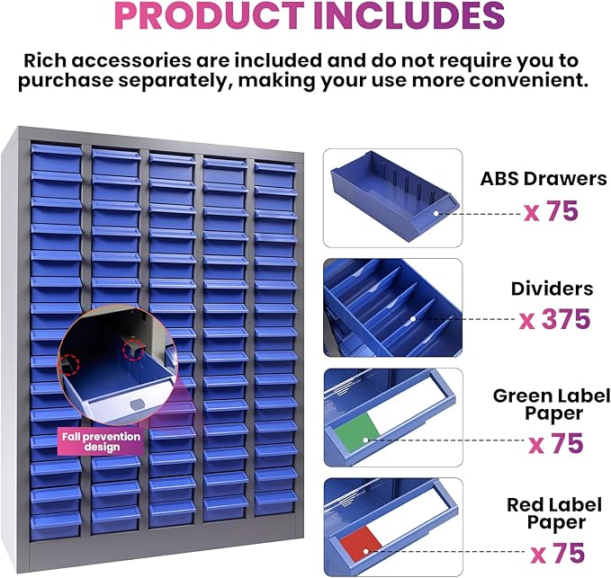 75 Drawers Nut and Bolt Organizer - Image 3