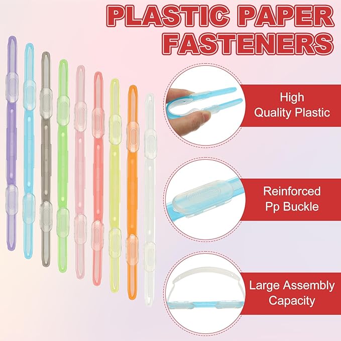 PATIKIL 20 Pcs Loose-Leaf Paper Binding Clamps - Image 3