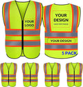 BeautyWill Custom Safety Vest Logo Class 2 High Visibility Reflevtive Vest by BeautyWill