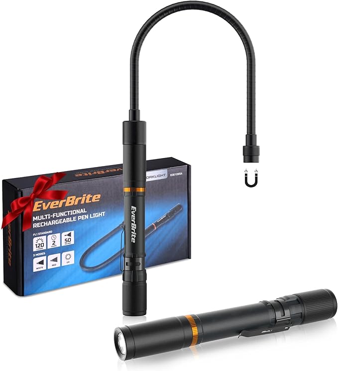 EverBrite Multi-Functional Rechargeable Work Light, Flexible LED Flashlight by EverBrite