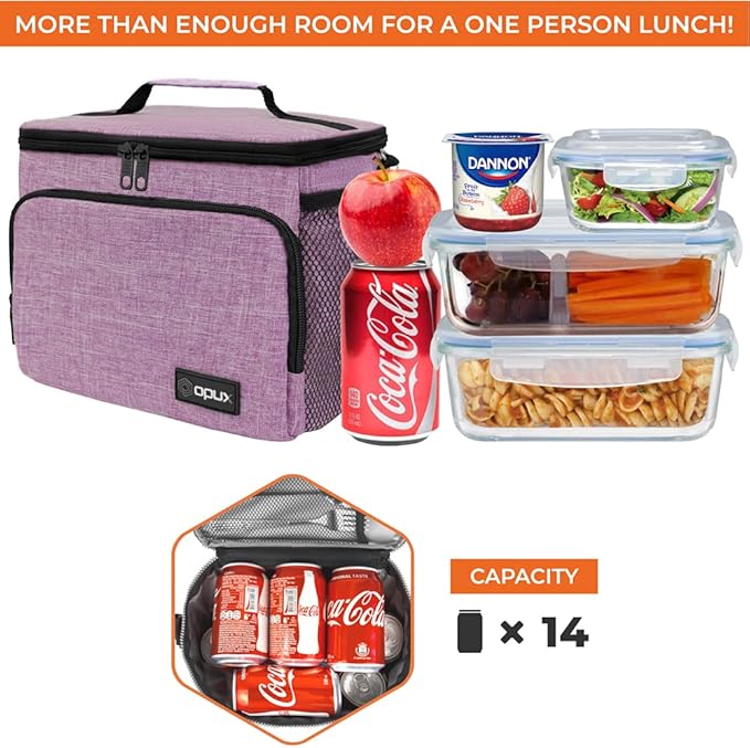 OPUX Insulated Lunch Bag for Men Women, Soft Lunch Box for Office Work School - Image 5