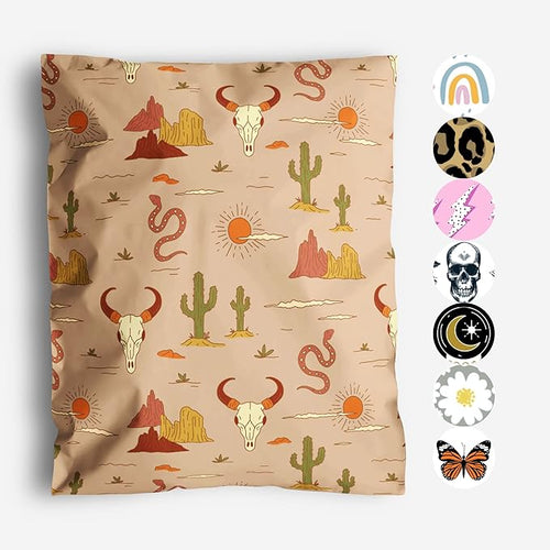10x13 Poly Mailers – Western Boho – Waterproof, Tear-Resistant Shipping Bags by PackageMint