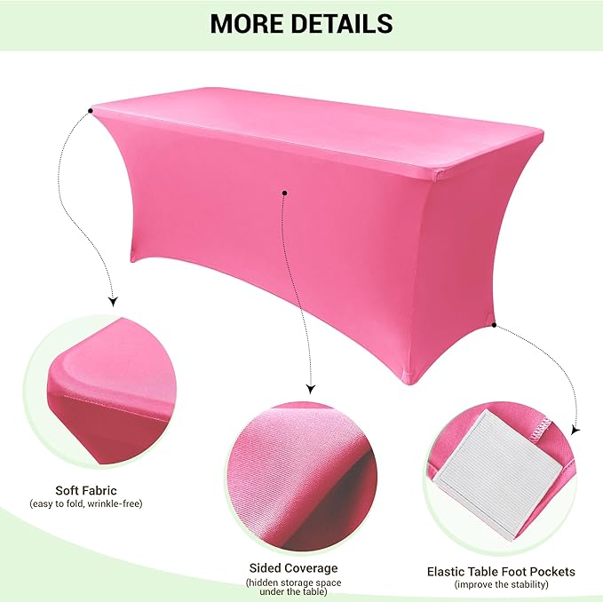 Obstal 6 Pack Stretch Spandex Table Covers - Image 3