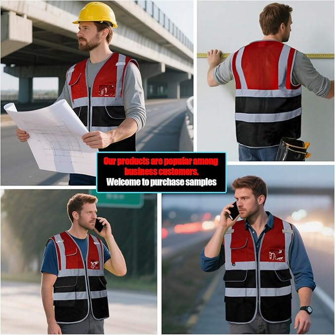 BeautyWill 10/20 Pack Custom Logo Safety Vest, Bulk High Visibility Class 2 - Image 6