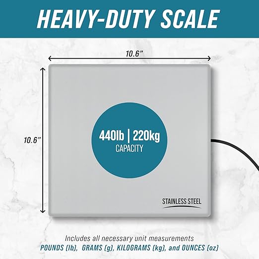 Smart Weigh 440lbs x 6 oz. Digital Heavy Duty Shipping and Postal Scale - Image 2