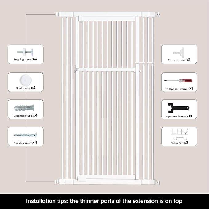 Gardner Pet 51"-87" Extra Tall Cat Gate - Image 8