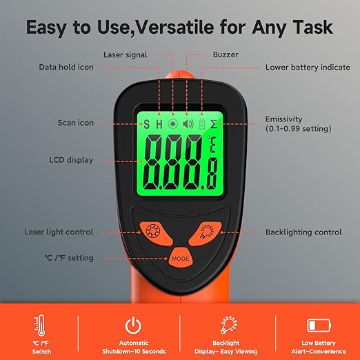 Infrared Thermometer Gun - Image 5