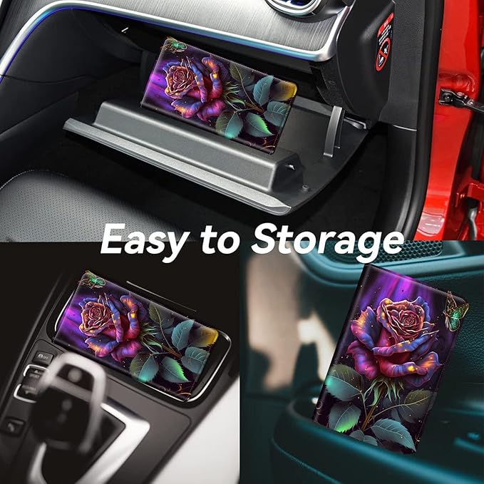 Car Registration and Insurance Holder, Leather Car Glove Box Organizer - Image 4