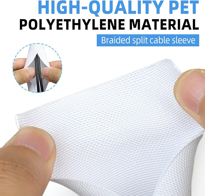 Automotive Wire Loom Tubing, Split Braided Cord Protectors from Pets No Chew - Image 3