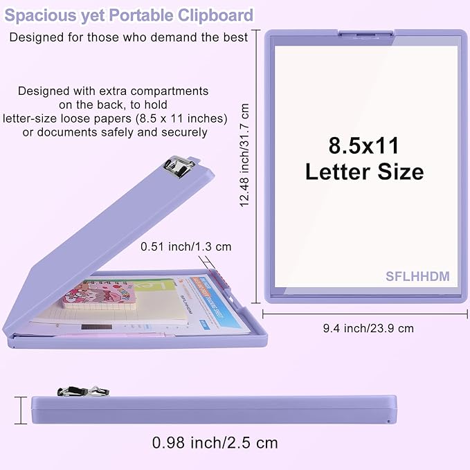 Clipboard with Storage, Three-Tier Box Clipboards, Storage Clipboard with Clip - Image 3