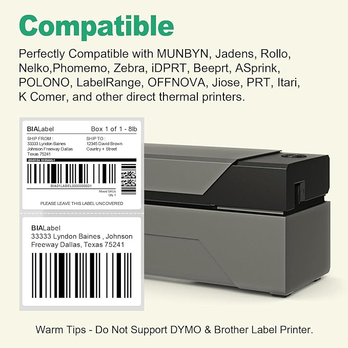 12 Rolls 4" X 3" Thermal Labels, 500/Roll - Image 4