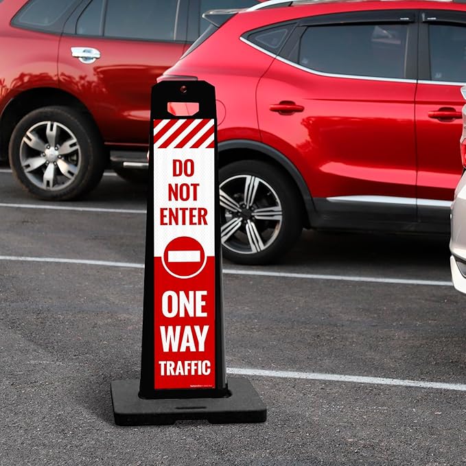 Do Not Enter One Way Traffic Vertical Panel Sign Kit, Double Sided 3M Engineer - Image 2