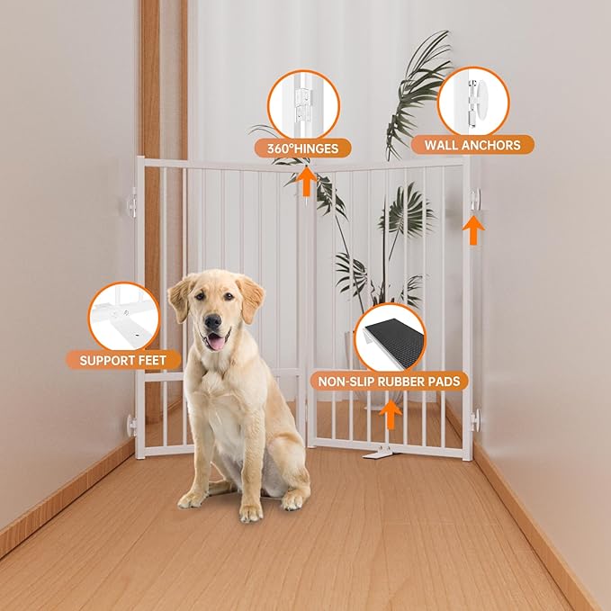 Full Metal Freestanding Dog Gate - Image 4
