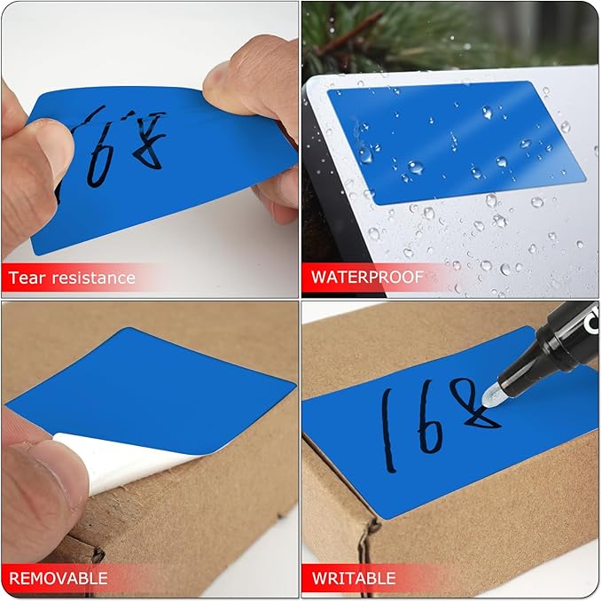 Blue Rectangle Stickers 3 x 2 Inch Color Coding Labels Vinyl Roll Self-Adhesive - Image 3