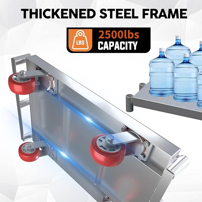 Steel Panel Truck Cart, Platform Truck, Heavy Duty Lumber Drywall Dolly - Image 5