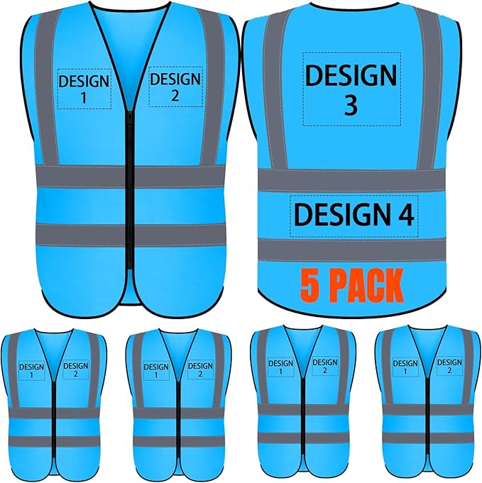BeautyWill Custom Logo Safety Vest S, 4XL Personalized Safety Vest High by BeautyWill