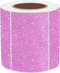 3x2 Inch Holographic Thermal Labels, Glitter Pink Thermal Sticker Labels by STARLIBOO