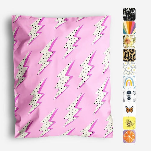 10x13 Poly Mailers – Lightning Bolt – Waterproof, Tear-Resistant Shipping Bags by PackageMint