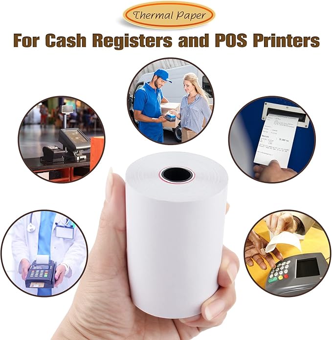3 1/8" x 119' Thermal Paper, POS Receipt Paper - Image 4