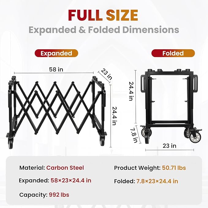 Funeral Stretcher Truck, 992LBS Folding Funeral Stretcher Cart - Image 6