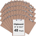 Clipboards Bulk, Woswel Hardboard Office Clipboards 48 Pack, 9 X 12.5 Inch by WonderfulOptions