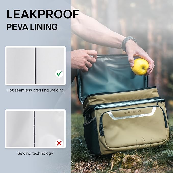 EVERFUN Small Cooler Lunch Box Mini Leak-Proof Soft Double Deck 24 Can Personal - Image 5