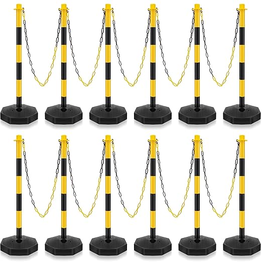 Konohan 12 Sets 34 Inch Parking Cone Delineators Post Traffic Cone Plastic by Konohan