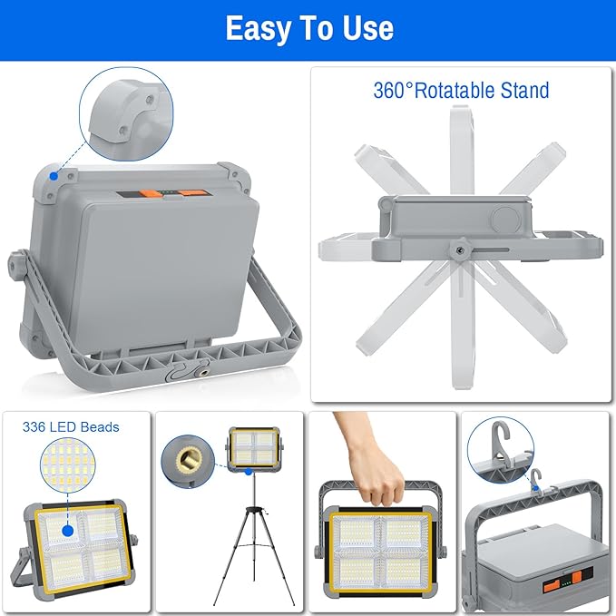 ERAY Rechargeable LED Work Light, Portable Worklight - Image 5