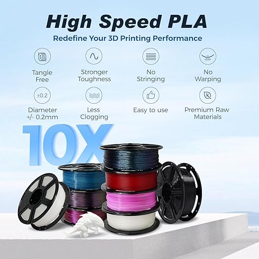 FLASHFORGE Rapid PLA Filament 1.75mm Ruby Red, 500mm/s High Speed Printing - Image 2