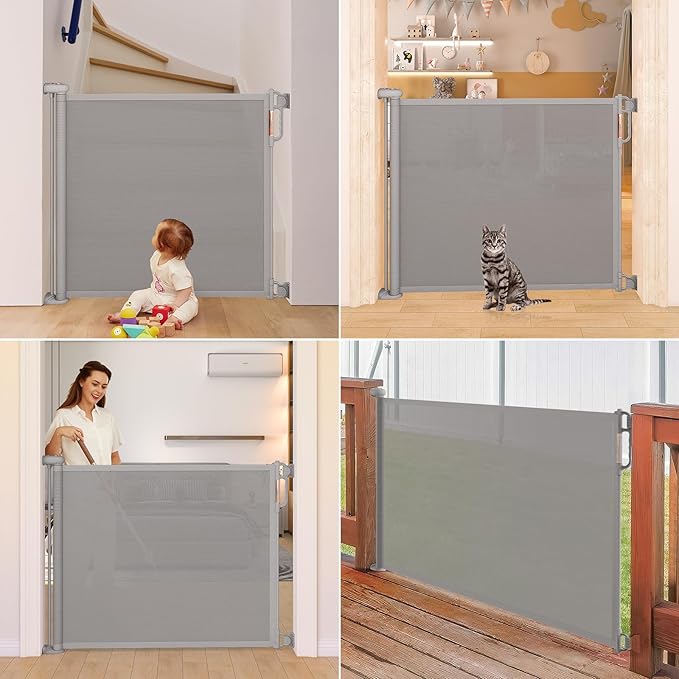 Retractable Baby Gate, Momcozy Extra Wide Mesh Baby Gates - Image 6