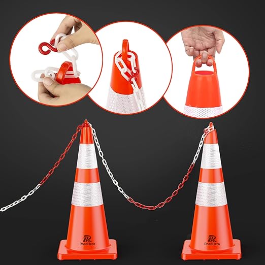 RoadHero 10 Pack Traffic Cones 28 Inch Safety Cones - Image 8