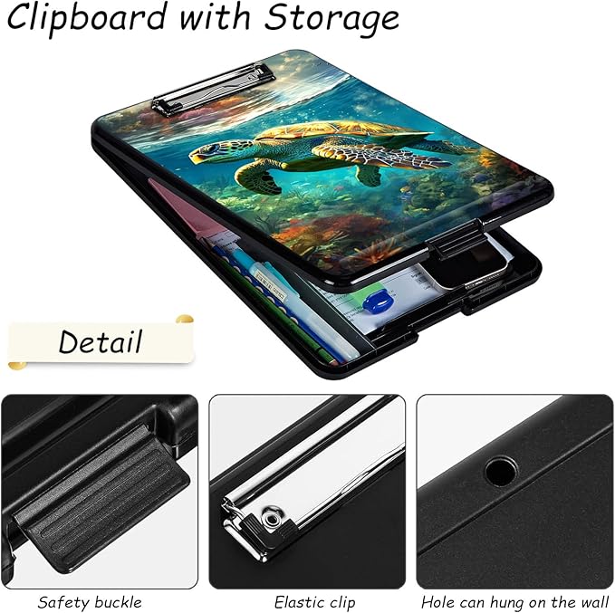 Clipboard with Storage, High Capacity Plastic Storage Clipboard with Pen Holder - Image 3